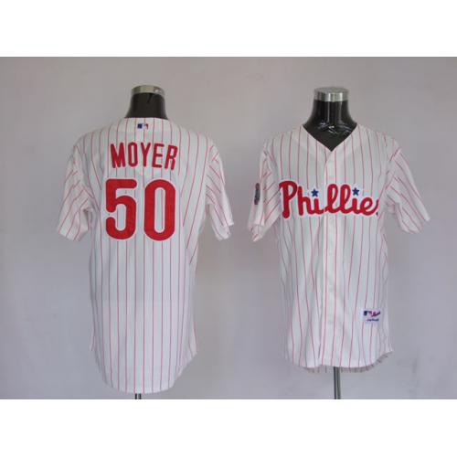 Jerseys Philadephia Phillis 50 Moyer Pinstripe