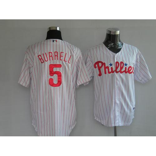 Jersey Philadelphia Phillies 5 Burrell White