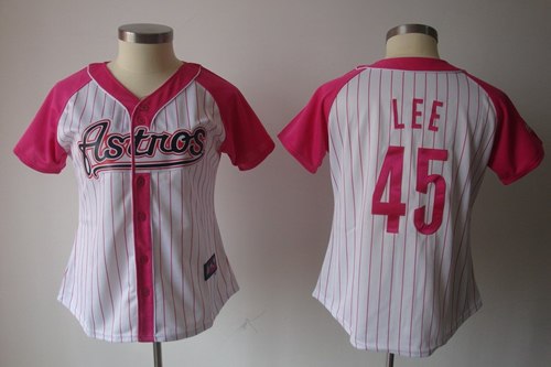 women mlb jerseys houston astros 45# lee jersey