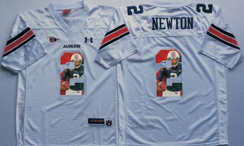 Tigers #2 Cam Newton White Player Fashion Stitched NCAA Jersey