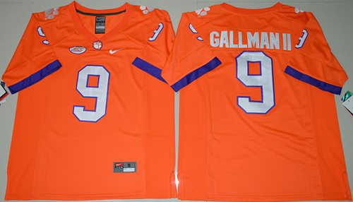 Tigers #9 Wayne Gallman II Orange Limited Stitched NCAA Jersey