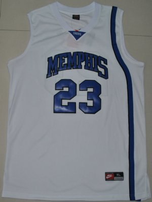 tigers #23 derrick rose white basketball embroidered ncaa jersey