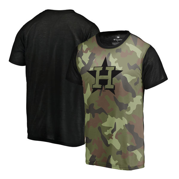 Houston Astros Fanatics Branded Green 2018 Memorial Day Camo Blast Sublimated T Shirt