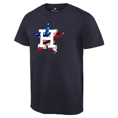 Men's Houston Astros Navy Banner Wave T-Shirt