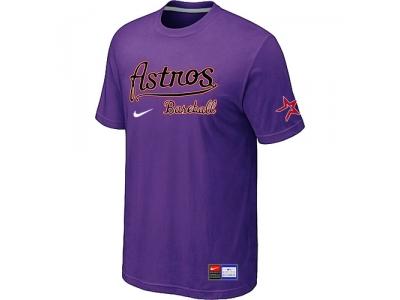 MLB Houston Astros Purple NEW Short Sleeve Practice T-Shirt