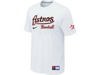 MLB Houston Astros White NEW Short Sleeve Practice T-Shirt