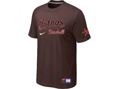 MLB Houston Astros Brown NEW Short Sleeve Practice T-Shirt