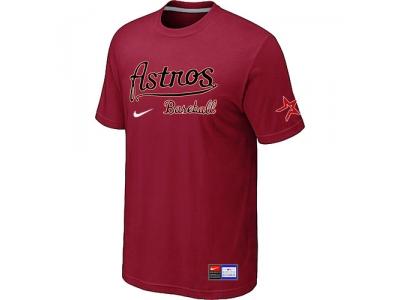 MLB Houston Astros Red NEW Short Sleeve Practice T-Shirt