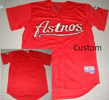 Custom Houston Astros Red MLB Jerseys