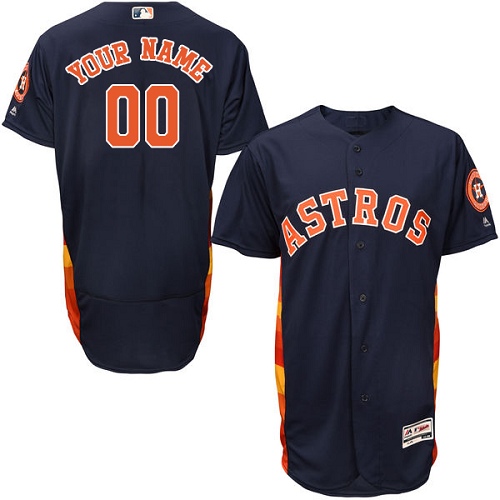 Houston Astros Navy Men's Flexbase Customized Jersey