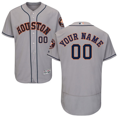 Houston Astros Gray Men's Flexbase Customized Jersey