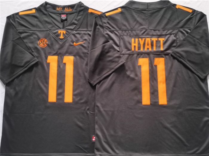 Tennessee Volunteers #11 HYATT Grey Stitched Jersey