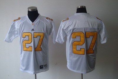 ncaa tennessee vols #27 white jerseys