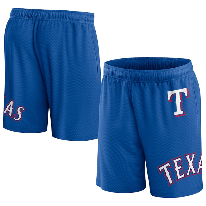 Men's Texas Rangers Royal Clincher Mesh Shorts