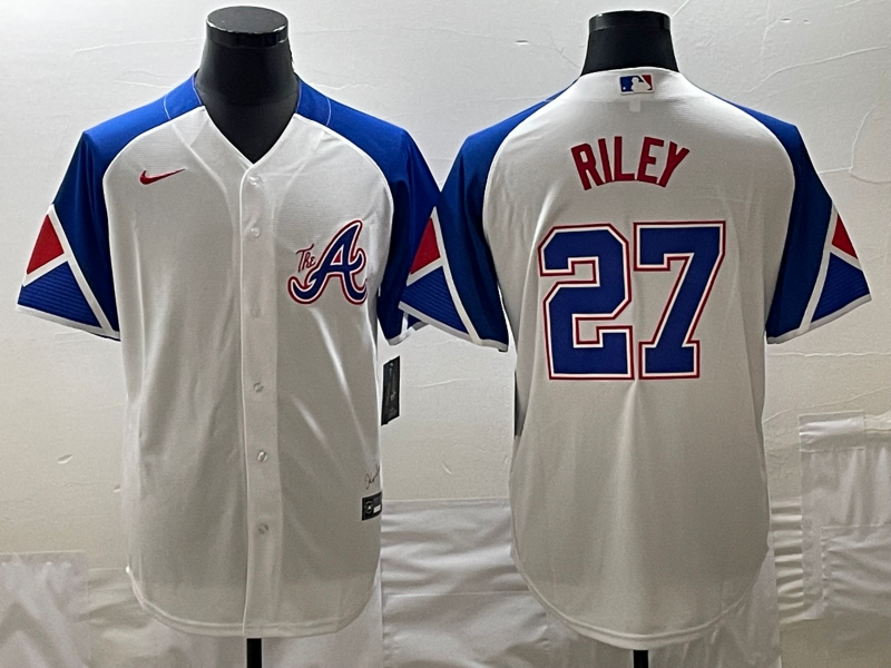 MLB Braves 27 Riley White City Connect Cool Base Men Jersey