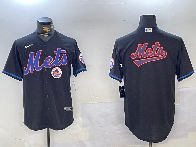 Men's New York Mets Team Big Logo Graphite 2024 City Connect Limited Stitched Baseball Jersey 7