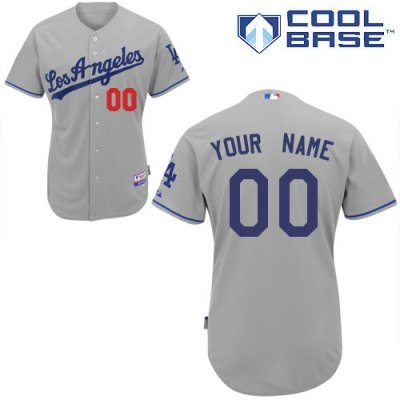 customized los angeles dodgers jersey grey baseball jersey