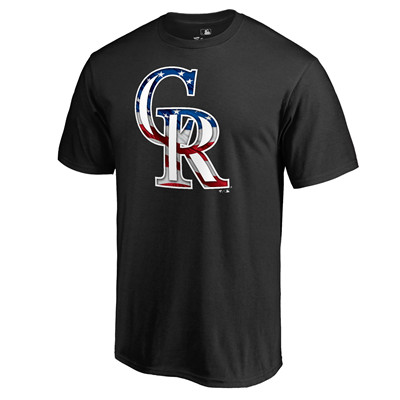 Men's Colorado Rockies Black Banner Wave II T-Shirt