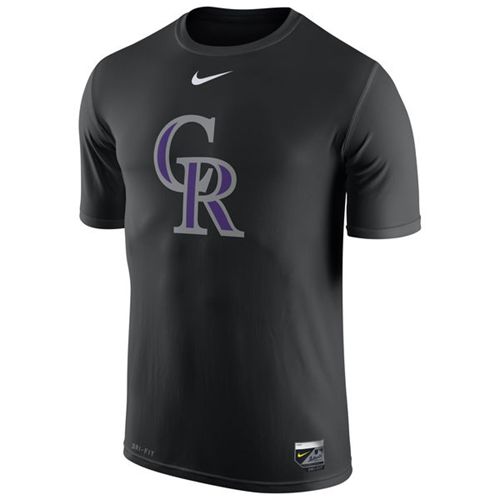 olorado Rockies Nike Authentic Collection Legend Logo 1.5 Performance T-Shirt Black