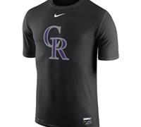 Colorado Rockies Nike Authentic Collection Legend Logo 1.5 Performance Black T-Shirt