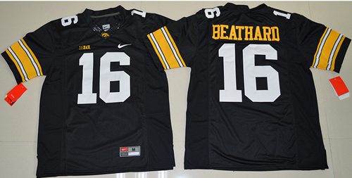 awkeyes #16 C. J. Beathard Black Stitched NCAA Jersey