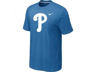 MLB Philadelphia Phillies Heathered light Blue NEW Blended T-Shirt