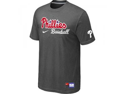 Philadelphia Phillies NEW Short Sleeve Practice T-Shirt D.Grey