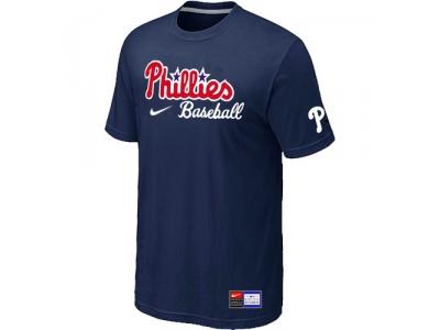 Philadelphia Phillies NEW Short Sleeve Practice T-Shirt D.Blue