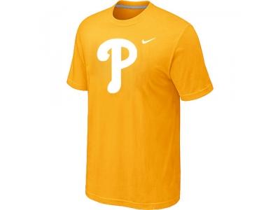 MLB Philadelphia Phillies Heathered Yellow NEW Blended T-Shirt