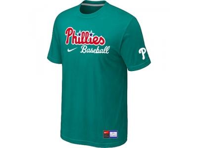 Philadelphia Phillies NEW Short Sleeve Practice T-Shirt Green