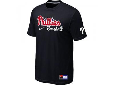 Philadelphia Phillies NEW Short Sleeve Practice T-Shirt Black