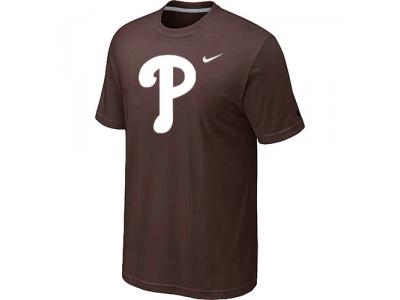 MLB Philadelphia Phillies Heathered Brown NEW Blended T-Shirt