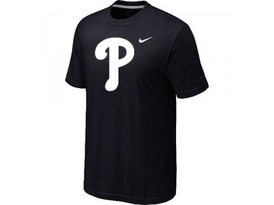 MLB Philadelphia Phillies Heathered Black NEW Blended T-Shirt