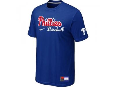 Philadelphia Phillies NEW Short Sleeve Practice T-Shirt Blue