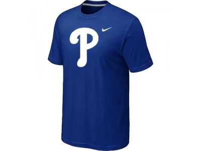 MLB Philadelphia Phillies Heathered Blue NEW Blended T-Shirt