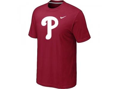 MLB Philadelphia Phillies Heathered Red NEW Blended T-Shirt