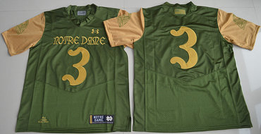 Notre Dame Fighting Irish 3 Green College Jersey