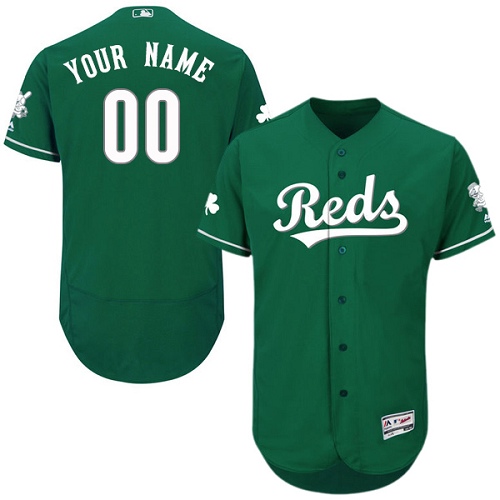 Cincinnati Reds Green Celtic Men's Customized Flexbase Jersey