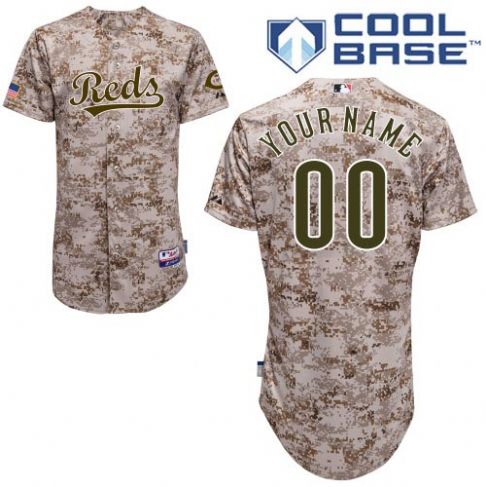 Men's Cincinnati Reds Alternate Camo Customized Jersey