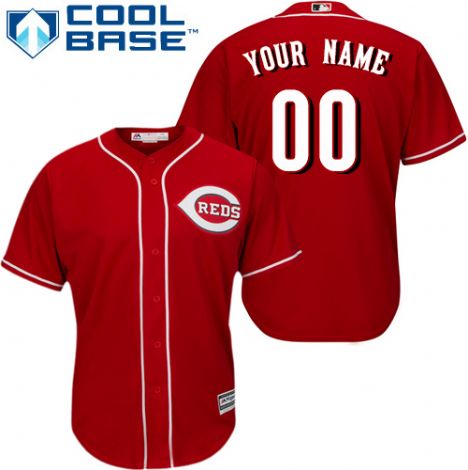 Men's Cincinnati Reds Alternate Red Customized Jersey