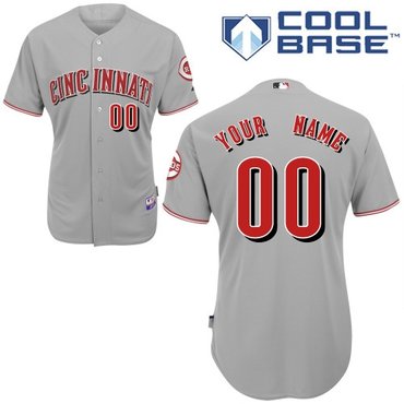 cincinnati reds personalized custom grey jersey