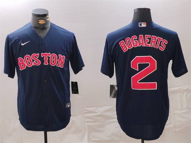 Men's Boston Red Sox #2 Xander Bogaerts Navy Stitched Baseball Jersey