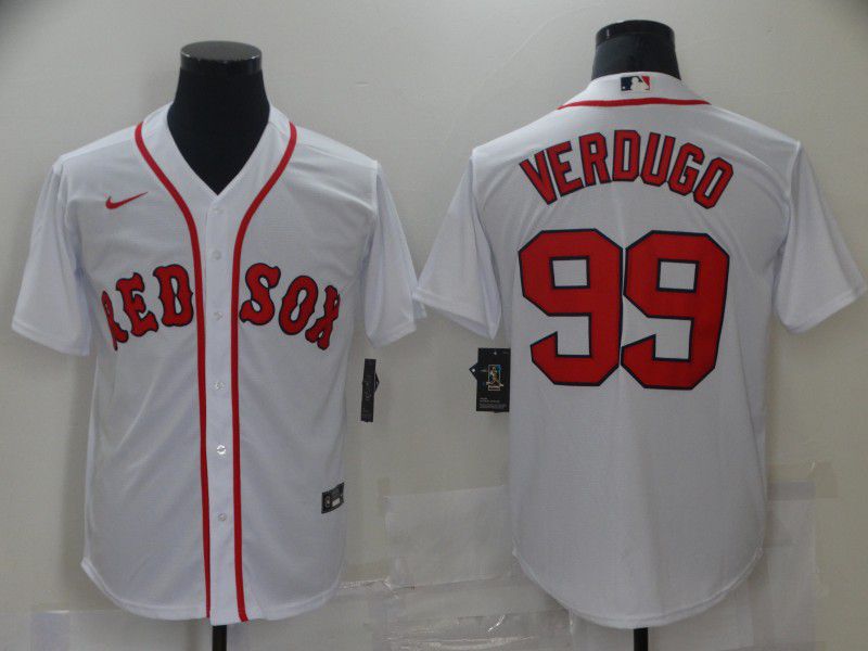 Men Boston Red Sox 99 Verdugo White Game 2021 Nike MLB Jersey