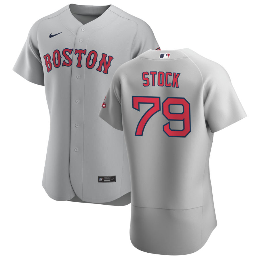 Boston Red Sox #79 Robert Stock Men's Nike Gray Road 2020 Authentic Team MLB Jersey