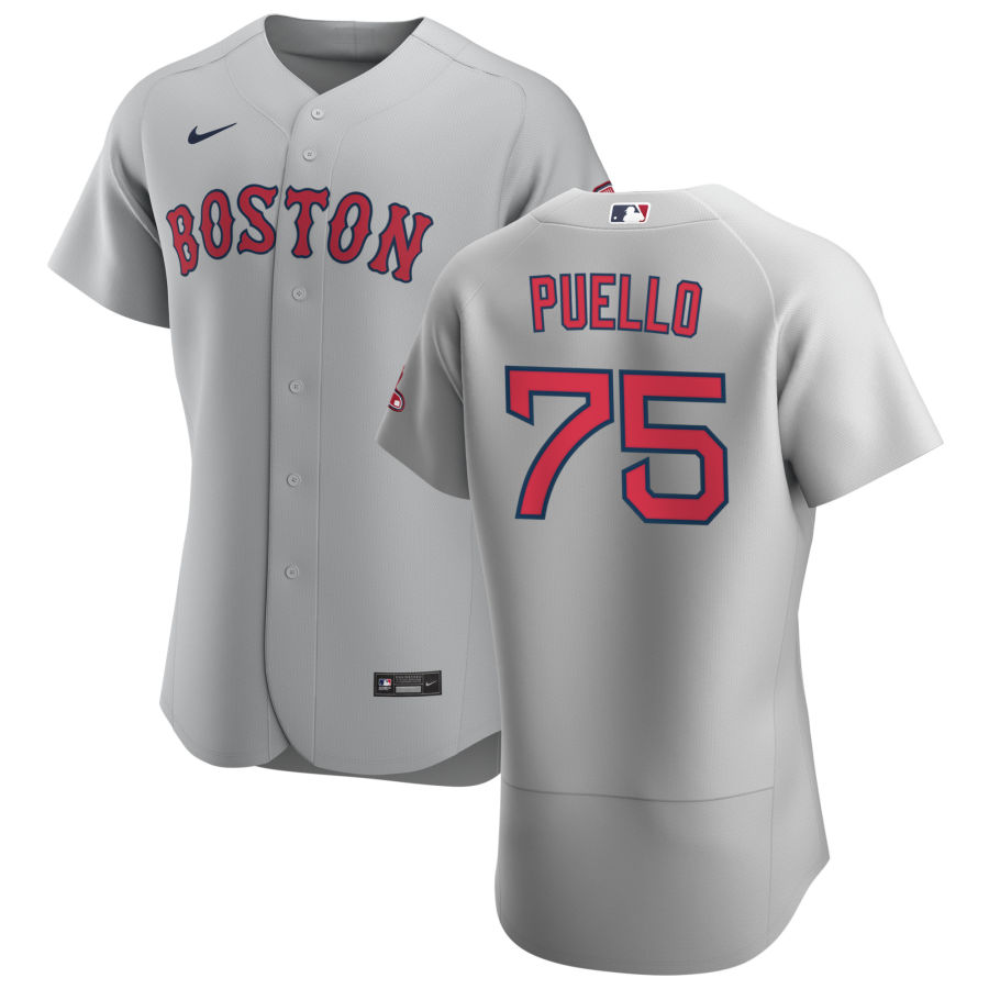 Boston Red Sox #75 Cesar Puello Men's Nike Gray Road 2020 Authentic Team MLB Jersey