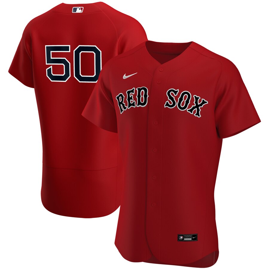 Boston Red Sox #50 Mookie Betts Men's Nike Red Alternate 2020 Authentic Player Team MLB Jersey