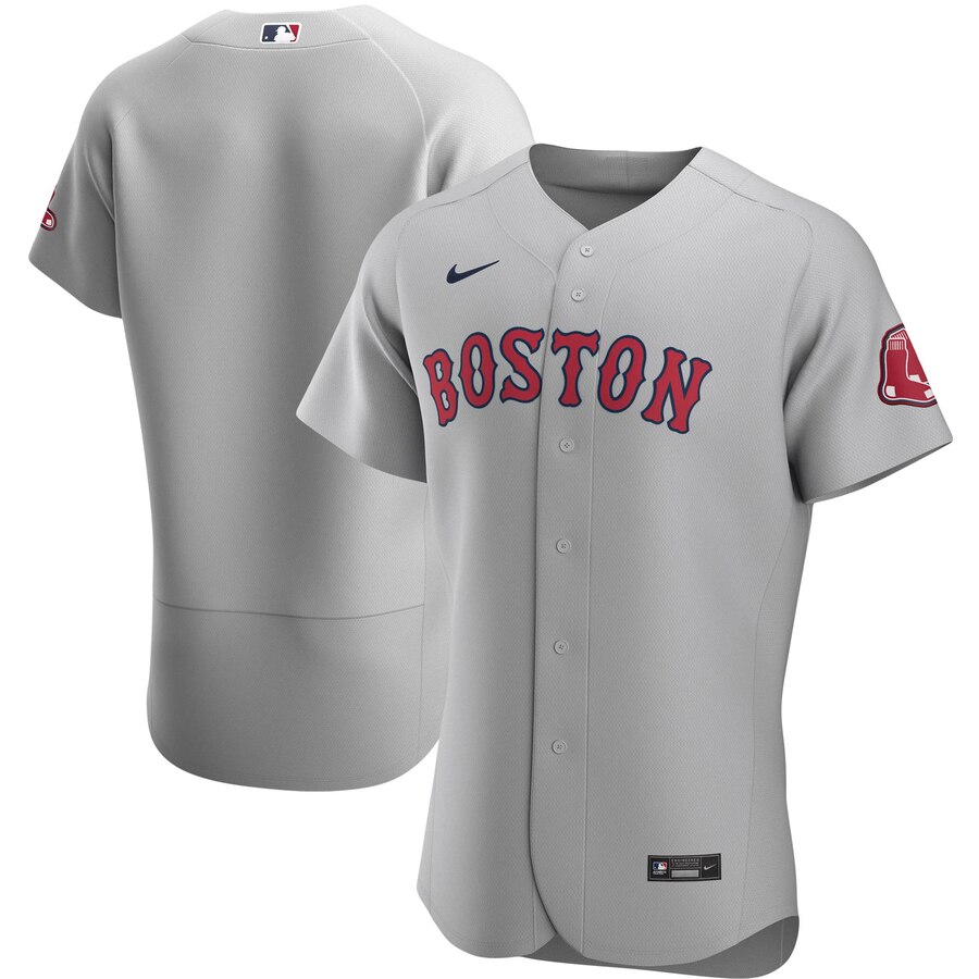 Boston Red Sox Men's Nike Gray Road 2020 Authentic Official Team MLB Jersey