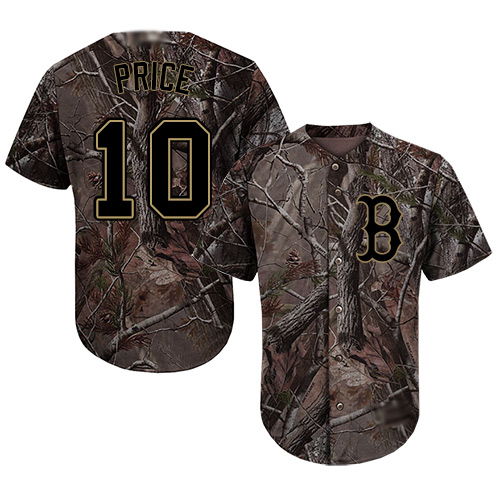 Red Sox #10 David Price Camo Realtree Collection Cool Base Stitched Baseball Jersey