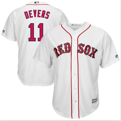 Red Sox 11 Rafael Denvers White Cool Base Jersey