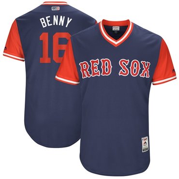 Red Sox #16 Andrew Benintendi Navy Benny Players Weekend Authentic Stitched MLB Jersey